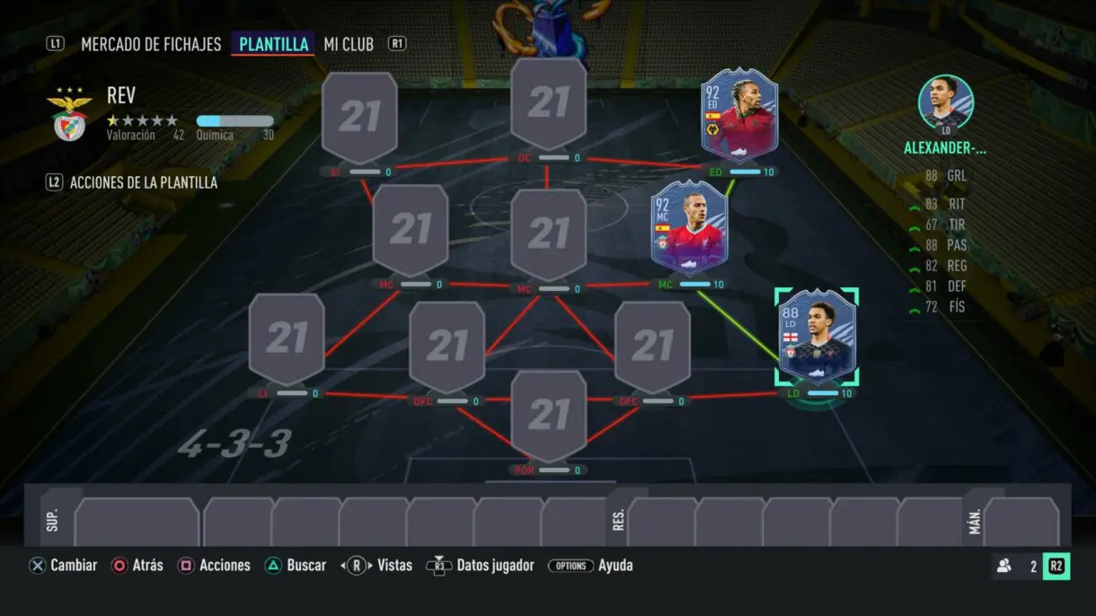 Combinación Adama Traoré FUTTIES, Thiago Silva FUT Birthday y Alexander-Arnold TOTGS FIFA 21 Ultimate Team