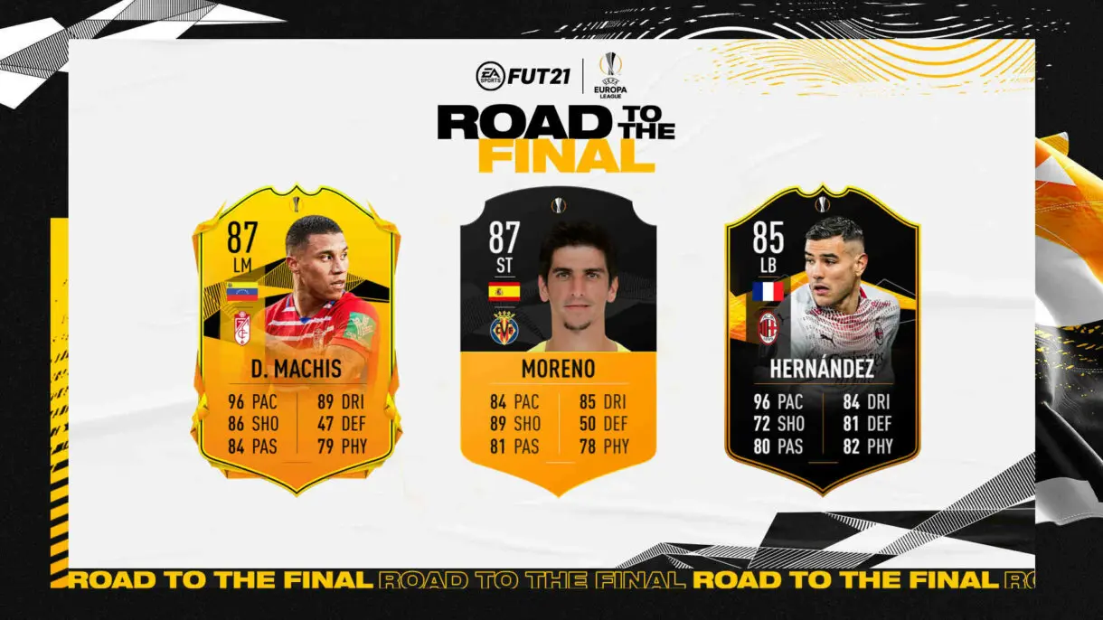 Cartas Machís RTTF, Moreno MOTM y Theo Hernández TOTGS FIFA 21 Ultimate Team