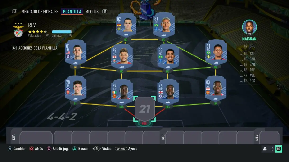 Once completo Premier League (menos portero) barato y válido para Icon Swaps FIFA 21 Ultimate Team