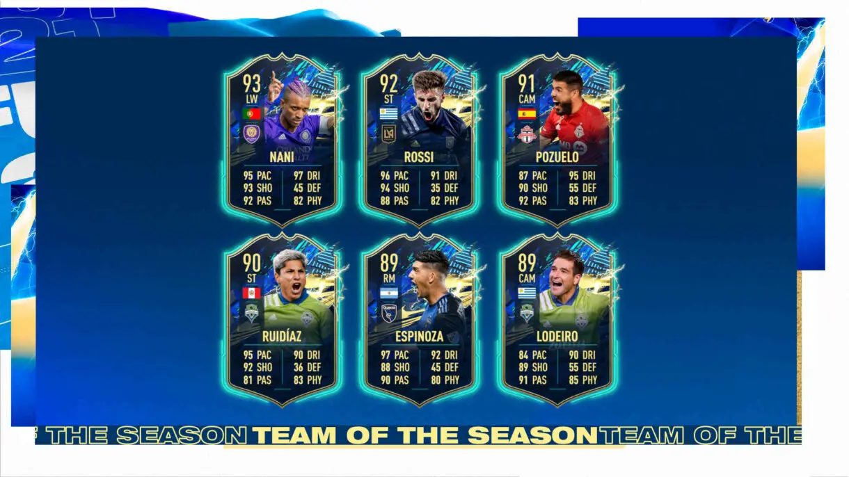 Cartas atacantes TOTS MLS FIFA 21 Ultimate Team