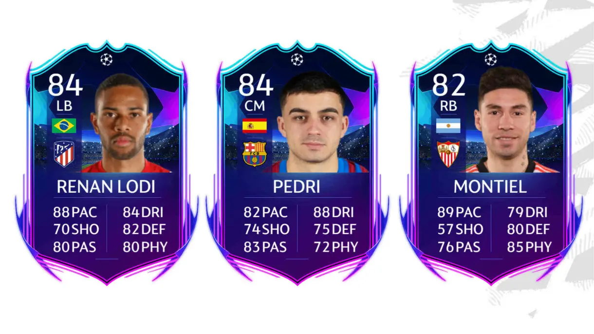 Hipotéticas cartas RTTK de Lodi, Pedri y Montiel FIFA 22 Ultimate Team