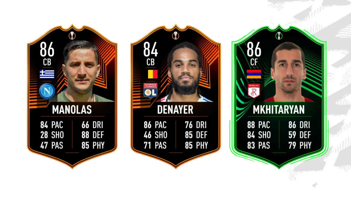 Hipotéticas cartas RTTK de Manolas, Denayer y Mkhitaryan FIFA 22 Ultimate Team