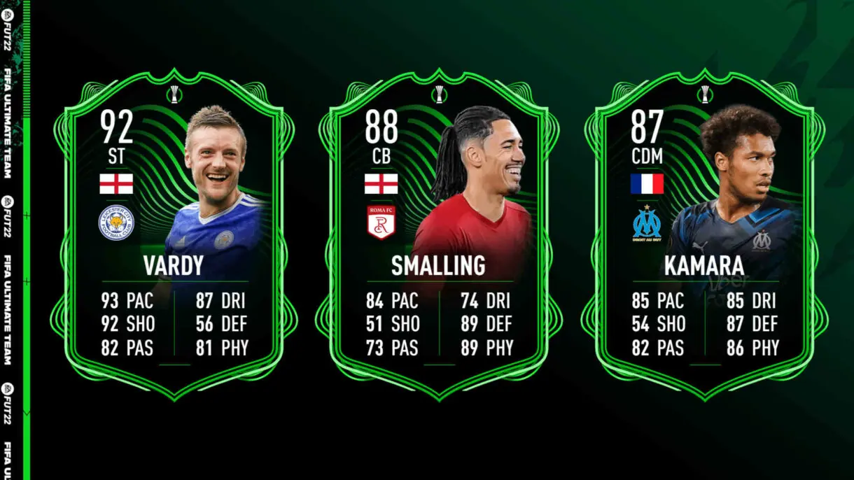 Cartas RTTF Vardy, Smalling y Kamara FIFA 22 Ultimate Team