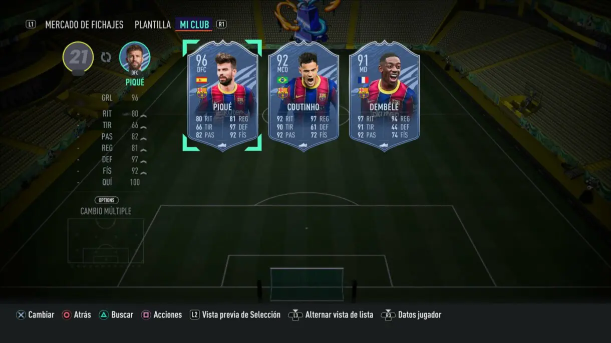 Cartas Flashback del Barcelona FIFA 21 Ultimate Team