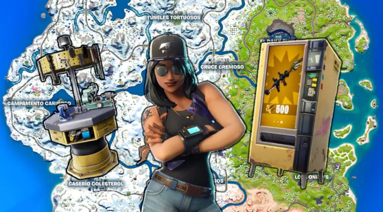 Imagen de Fortnite: dónde encontrar a todos los NPCs, bancos de mejora y máquinas expendedoras de la Temporada 2
