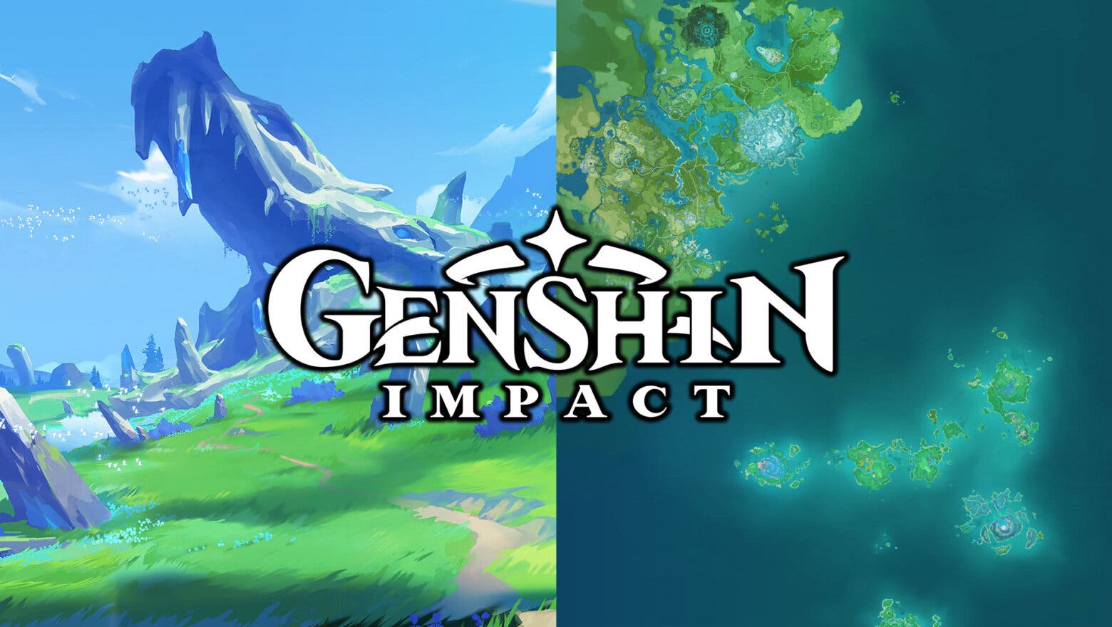 El concepto de mapa de un fan de Genshin Impact