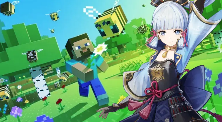 Imagen de La enorme escultura de Ayaka hecha en Minecraft que está cautivando a los fans de Genshin Impact