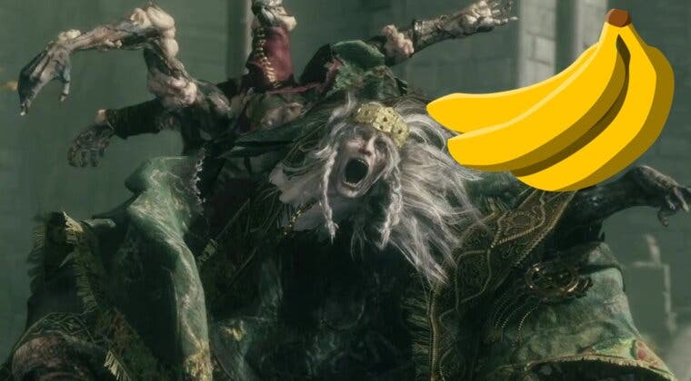 Imagen de ¡De locos! Un jugador de Elden Ring vence a un jefe usando como mando... ¡plátanos!
