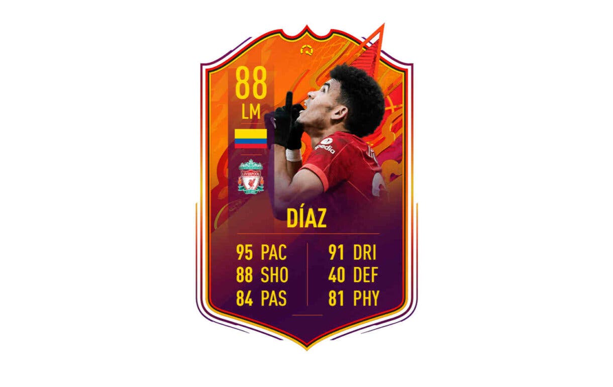 Carta Luis Díaz Headliners FIFA 22 Ultimate Team