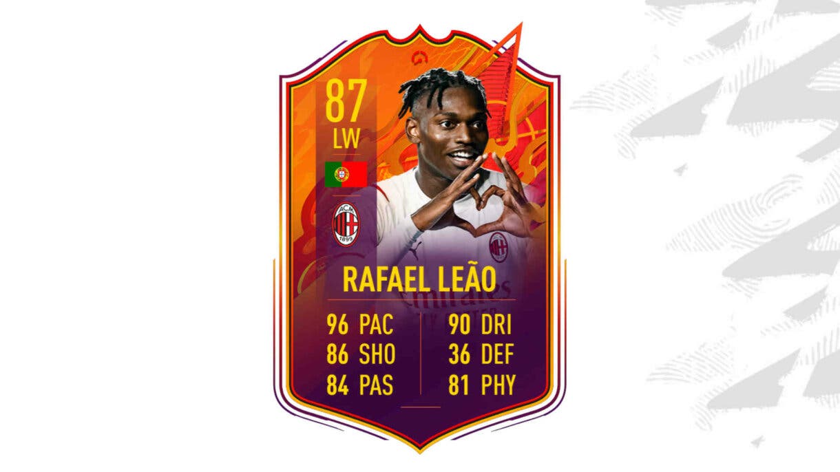 Carta Headliners con tres victorias ligueras (Rafael Leao) FIFA 22 Ultimate Team