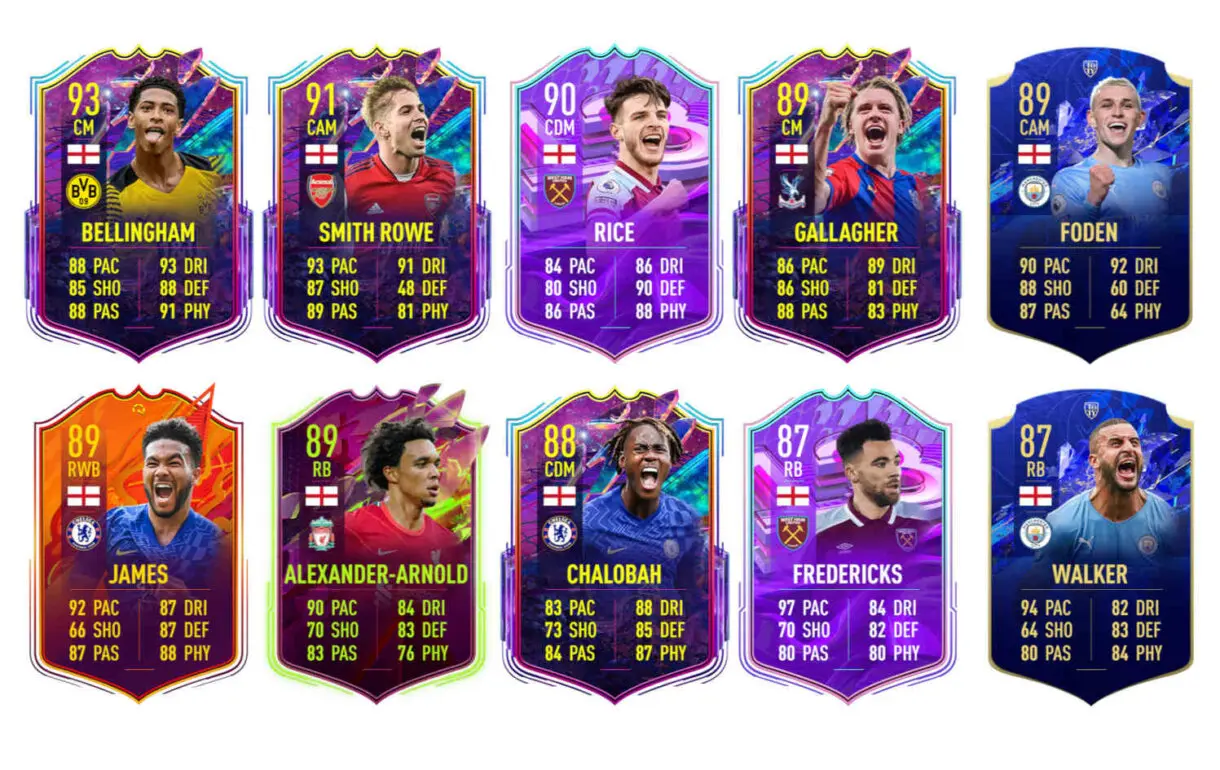 Links naranjas Inglaterra Madueke Fantasy FUT FIFA 22 Ultimate Team