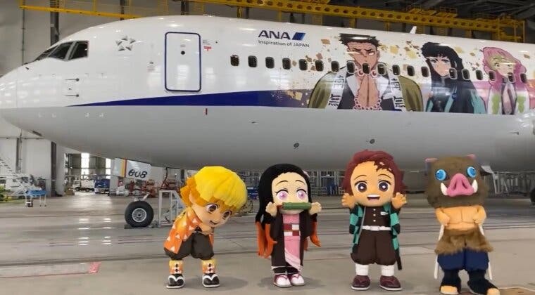Imagen de Kimetsu no Yaiba: Así es el avión personalizado con los Pilares del anime