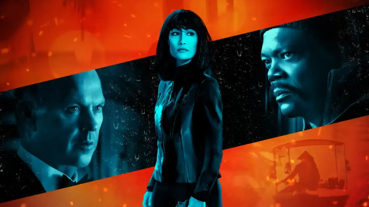 Cartel de La protegida, película protagonizada por Maggie Q y Michael Keaton