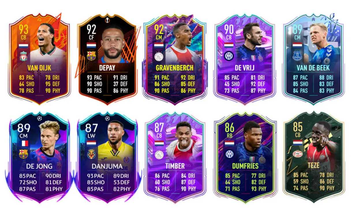 Links naranjas Países Bajos Malen Fantasy FUT FIFA 22 Ultimate Team
