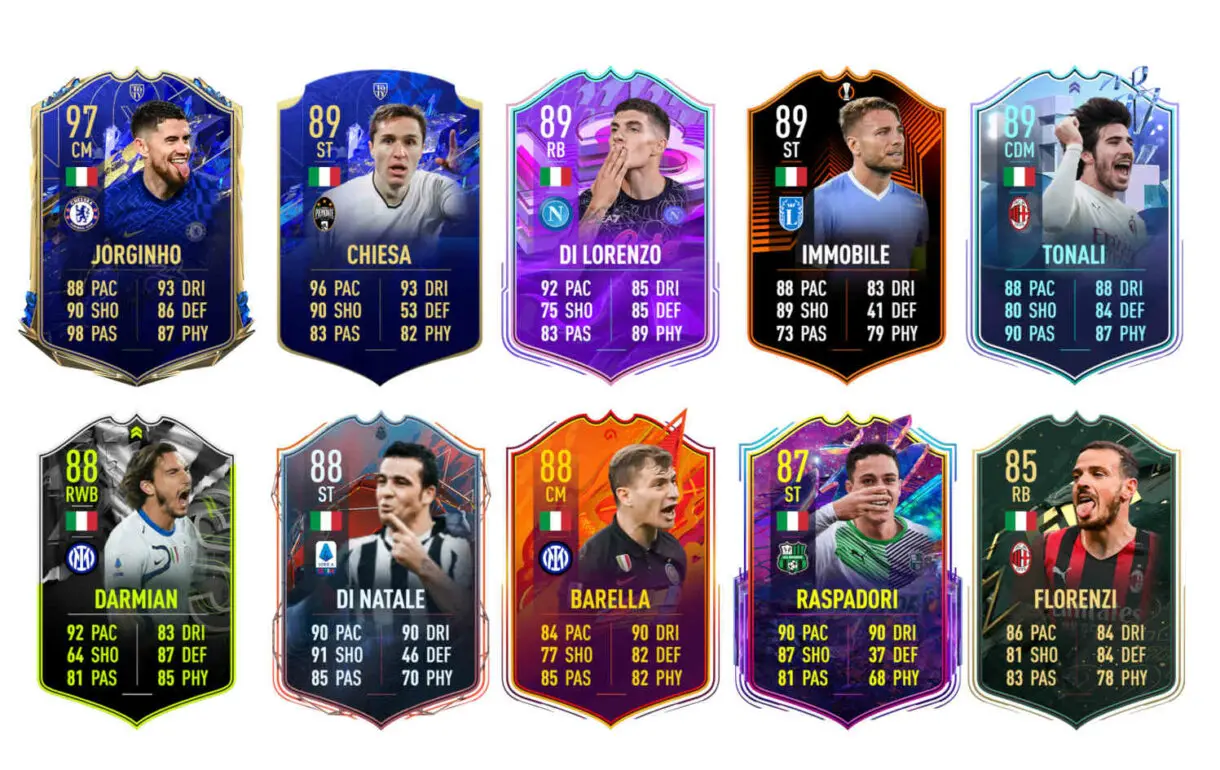 Links naranjas Italia Caligiuri Fantasy FUT FIFA 22 Ultimate Team