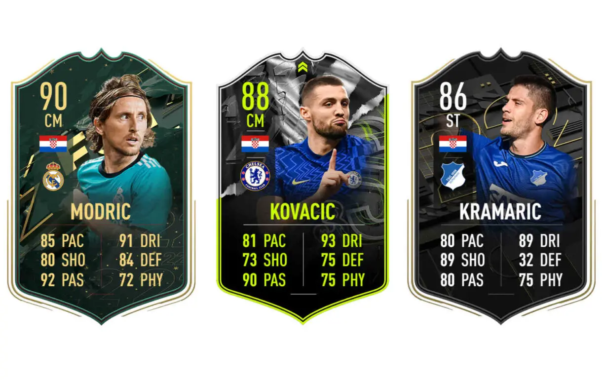 Links naranjas Croacia Brozovic Showdown FIFA 22 Ultimate Team