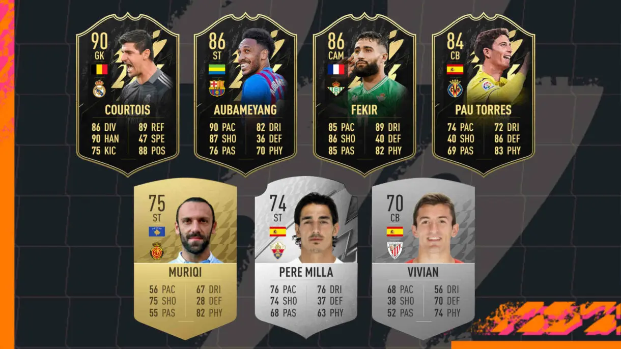 Mejores In Form nominados POTM Liga Santander febrero FIFA 22 Ultimate Team