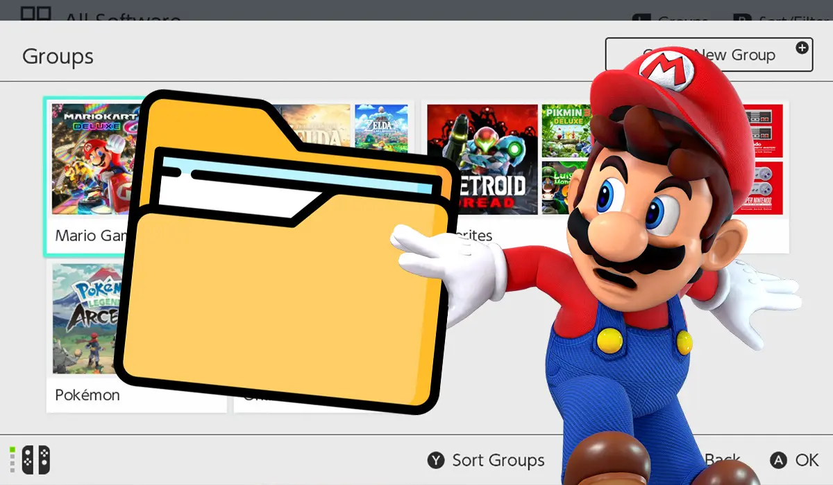 Llegan las carpetas a Nintendo Switch 1.14