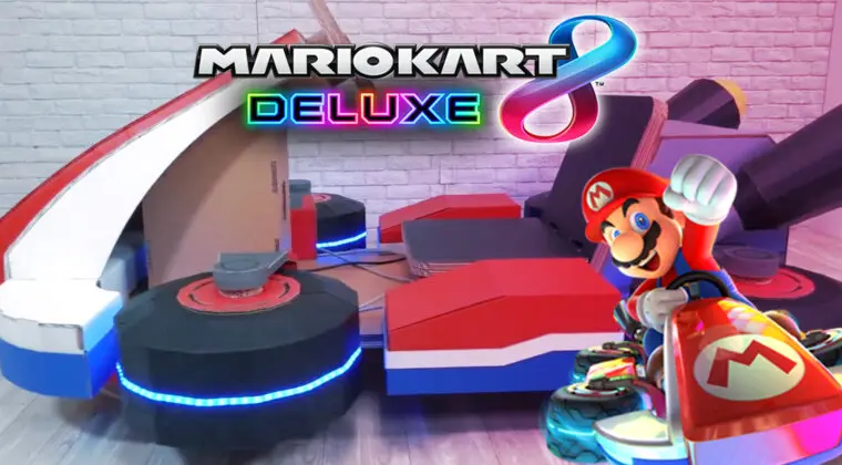 Imagen de Un fan crea uno de los vehículos de Mario Kart 8 Deluxe con cartón, ¡y se puede conducir!