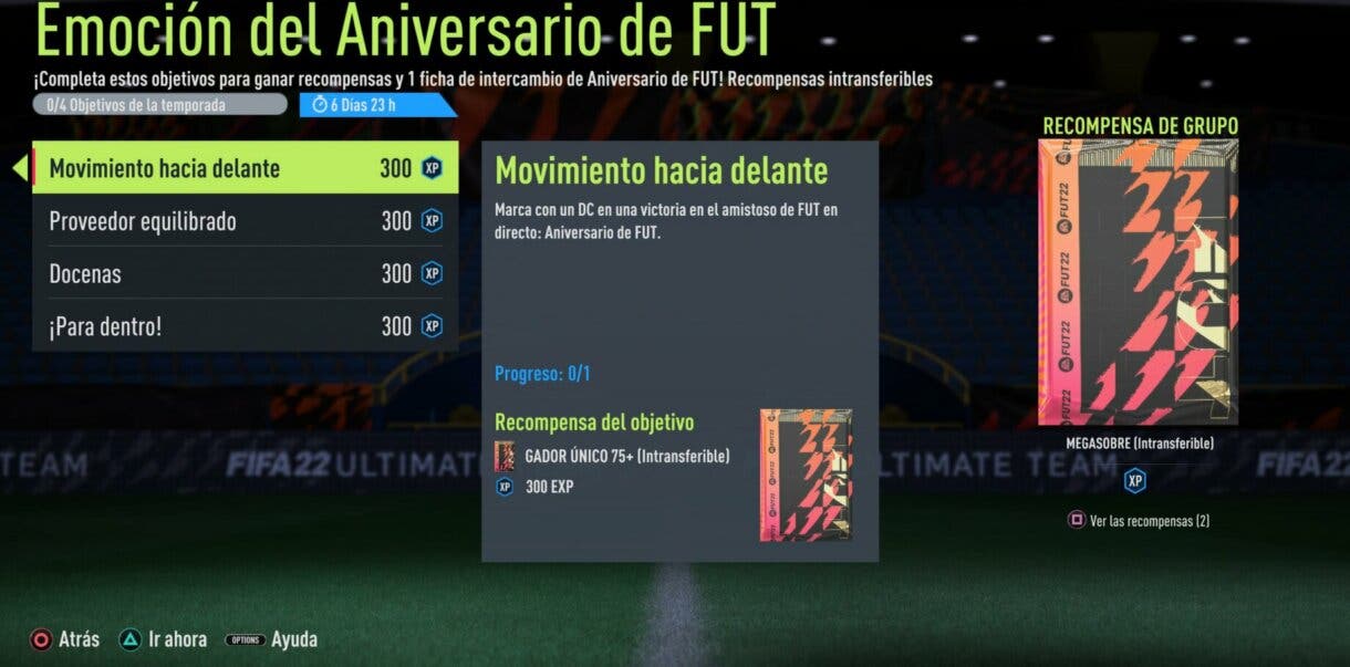 Grupos de objetivos "Emoción del Aniversario de FUT" FIFA 22 Ultimate Team