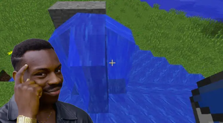 Imagen de Jugador de Minecraft comparte un gran truco para conseguir agua infinita con tan solo un bloque
