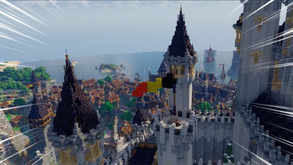 ciudad medieval minecraft