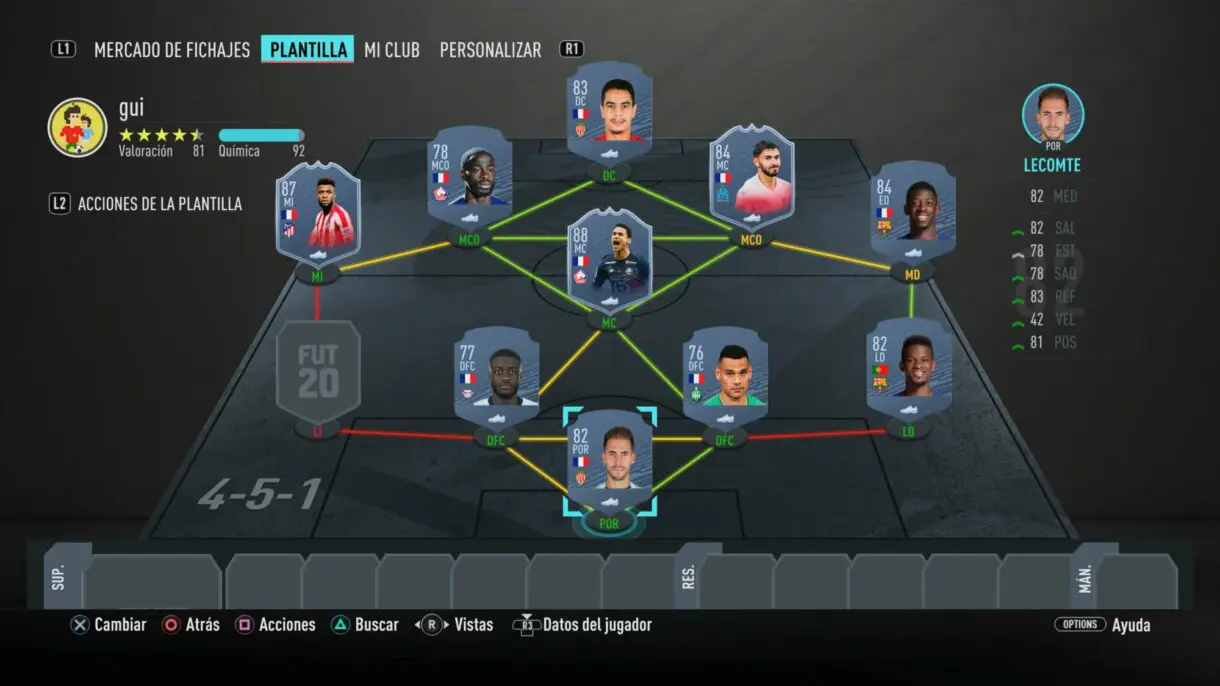 plantilla mendy summer heat guia fifa 20