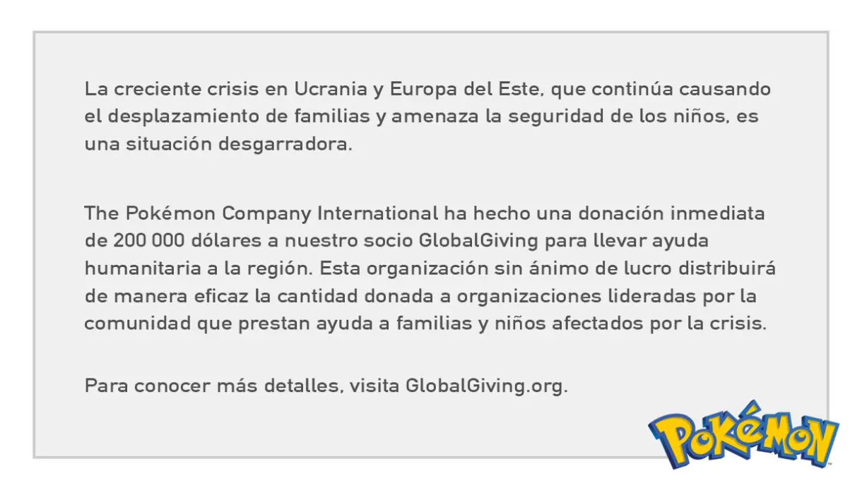 comunicado de pokémon