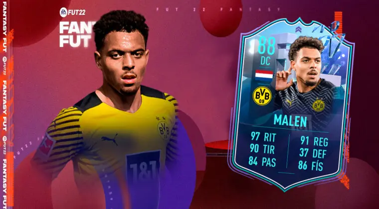 Imagen de FIFA 22: ¿Merece la pena Donyell Malen Fantasy FUT? + Solución del SBC