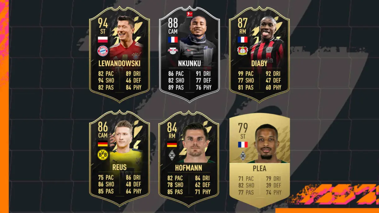 Mejores cartas In Form nominados POTM Bundesliga febrero FIFA 22 Ultimate Team