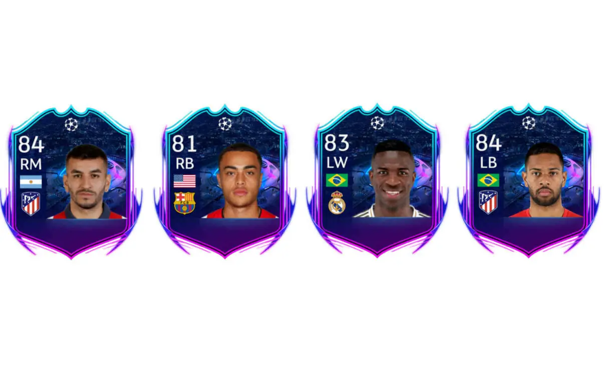 Hipotéticas cartas RTTF Correa, Dest, Vinícius y Lodi FIFA 21 Ultimate Team