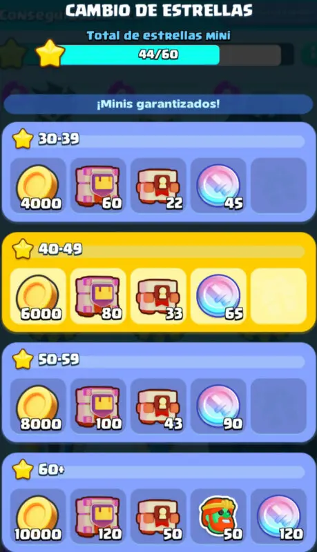 Recompensas Clash Mini