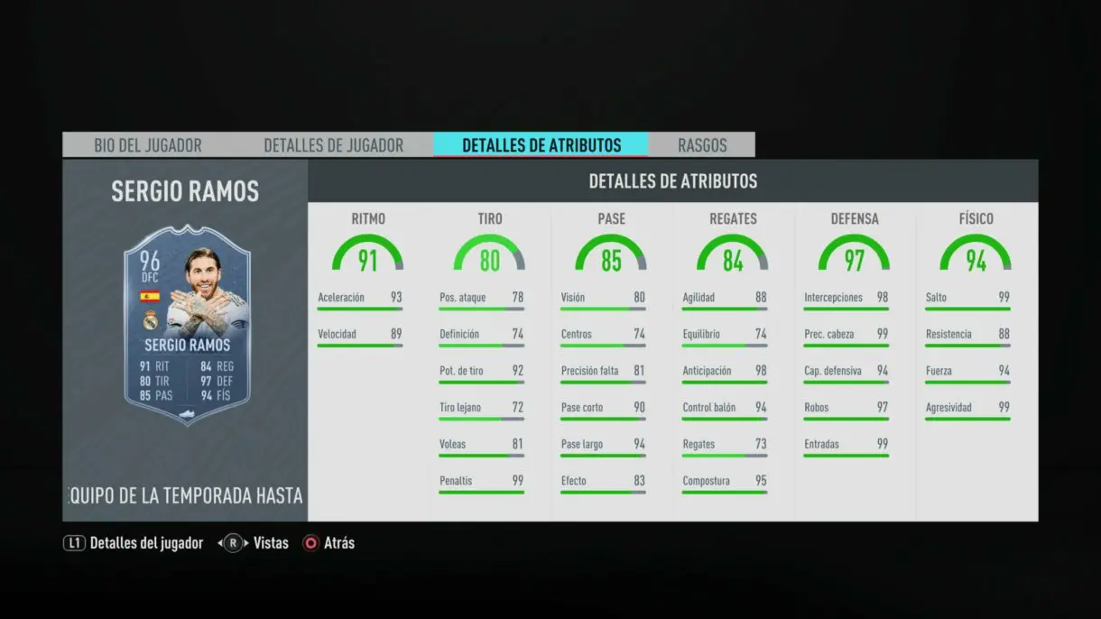 sergio ramos link carvajal tots fifa 20