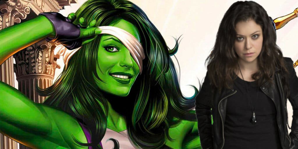 She-Hulk y Tatiana Maslany, en un montaje