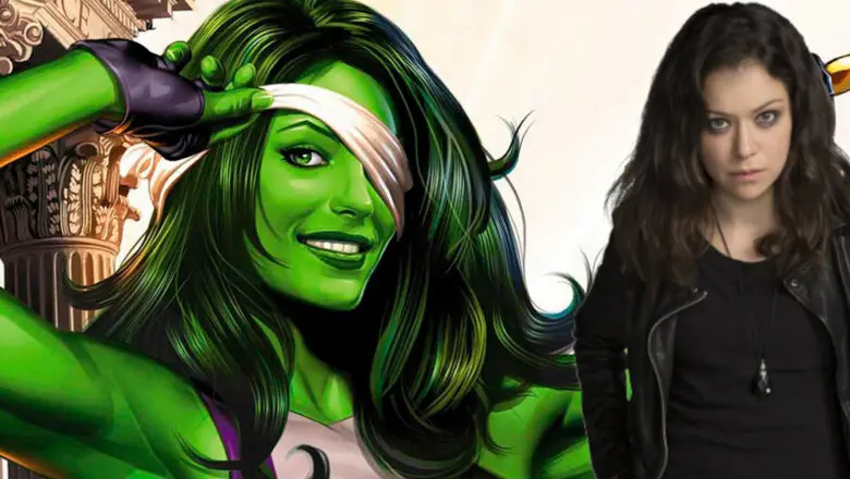 She-Hulk y Tatiana Maslany, en un montaje