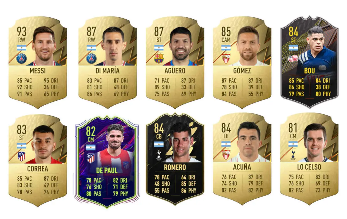 Links naranjas Argentina Simeone POTM FIFA 22 Ultimate Team