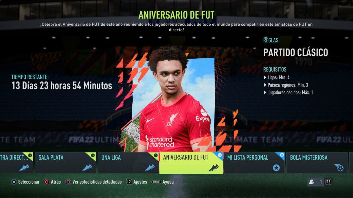 Torneo online Aniversario de FUT FIFA 22 Ultimate Team
