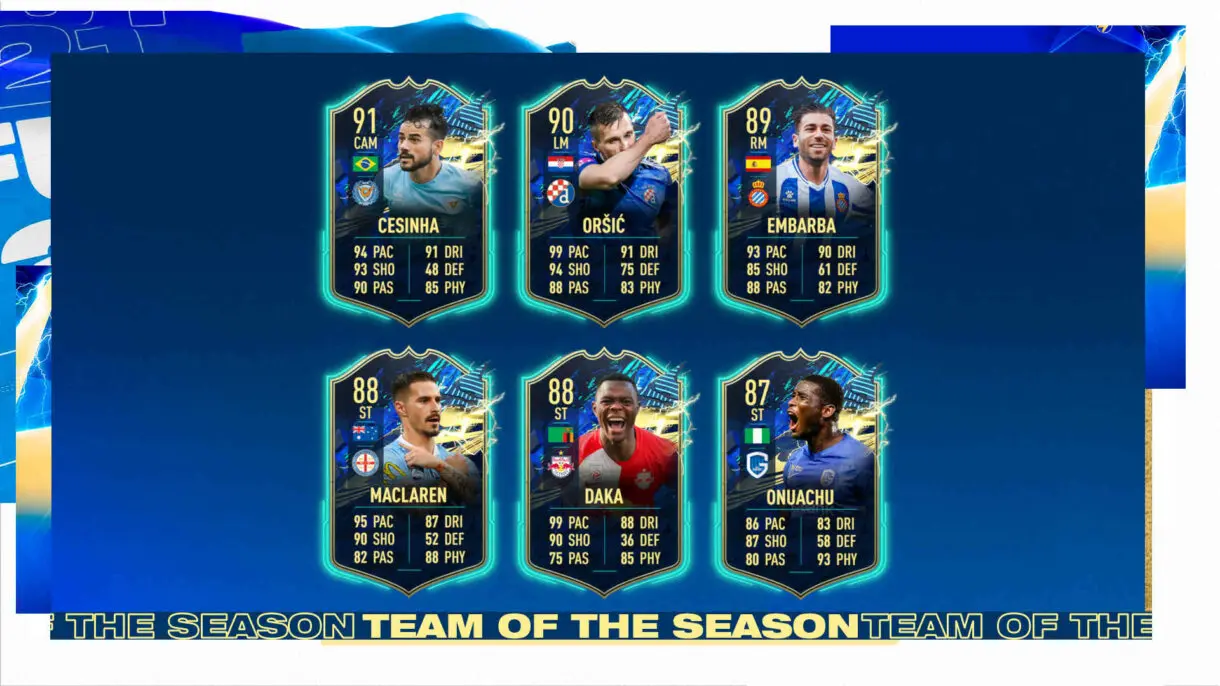 Cartas delanteros TOTS Resto del Mundo FIFA 21 Ultimate Team