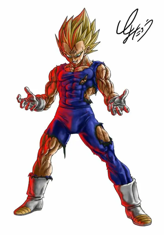 vegeta ilustracion toyo