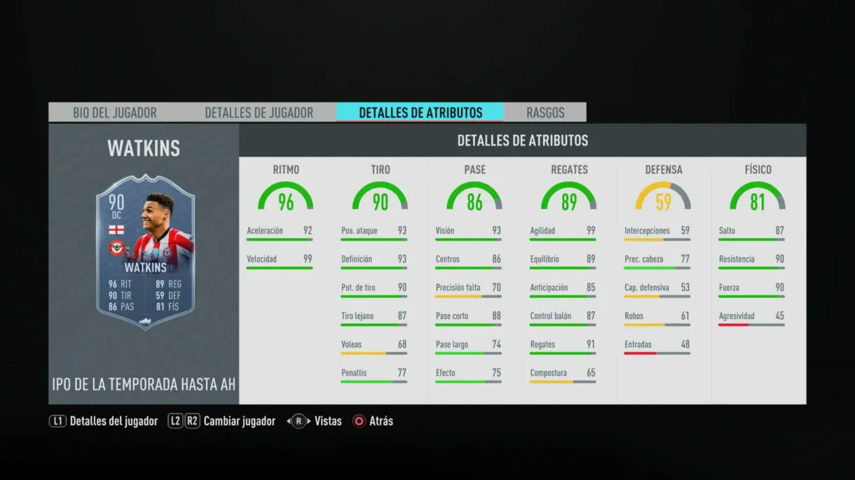 watkins tots ejemplo fuerza fifa 20
