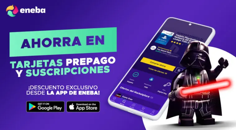 Imagen de Ahorra más en tus tarjetas prepago, suscripciones y juegos comprando desde la APP de Eneba