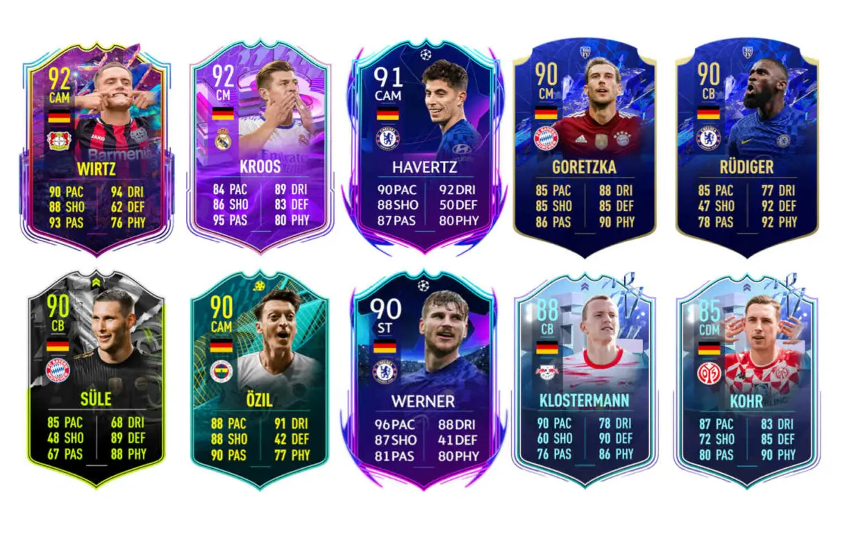 Links naranjas Alemania Mario Götze Showdown FIFA 22 Ultimate Team