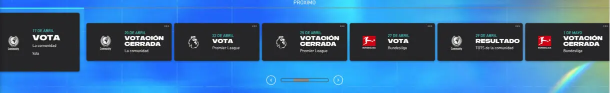 Calendario con las fechas confirmadas de los aTOTS FIFA 22 Ultimate Team