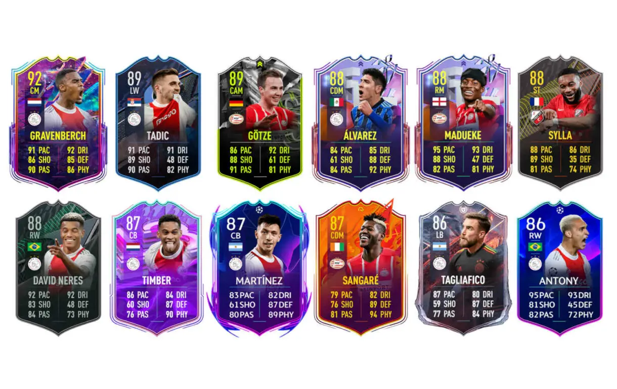 Lista de cartas usables de la Eredivisie FIFA 22 Ultimate Team