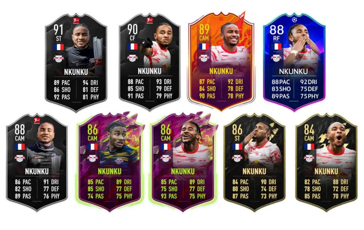 Cartas especiales Nkunku FIFA 22 Ultimate Team