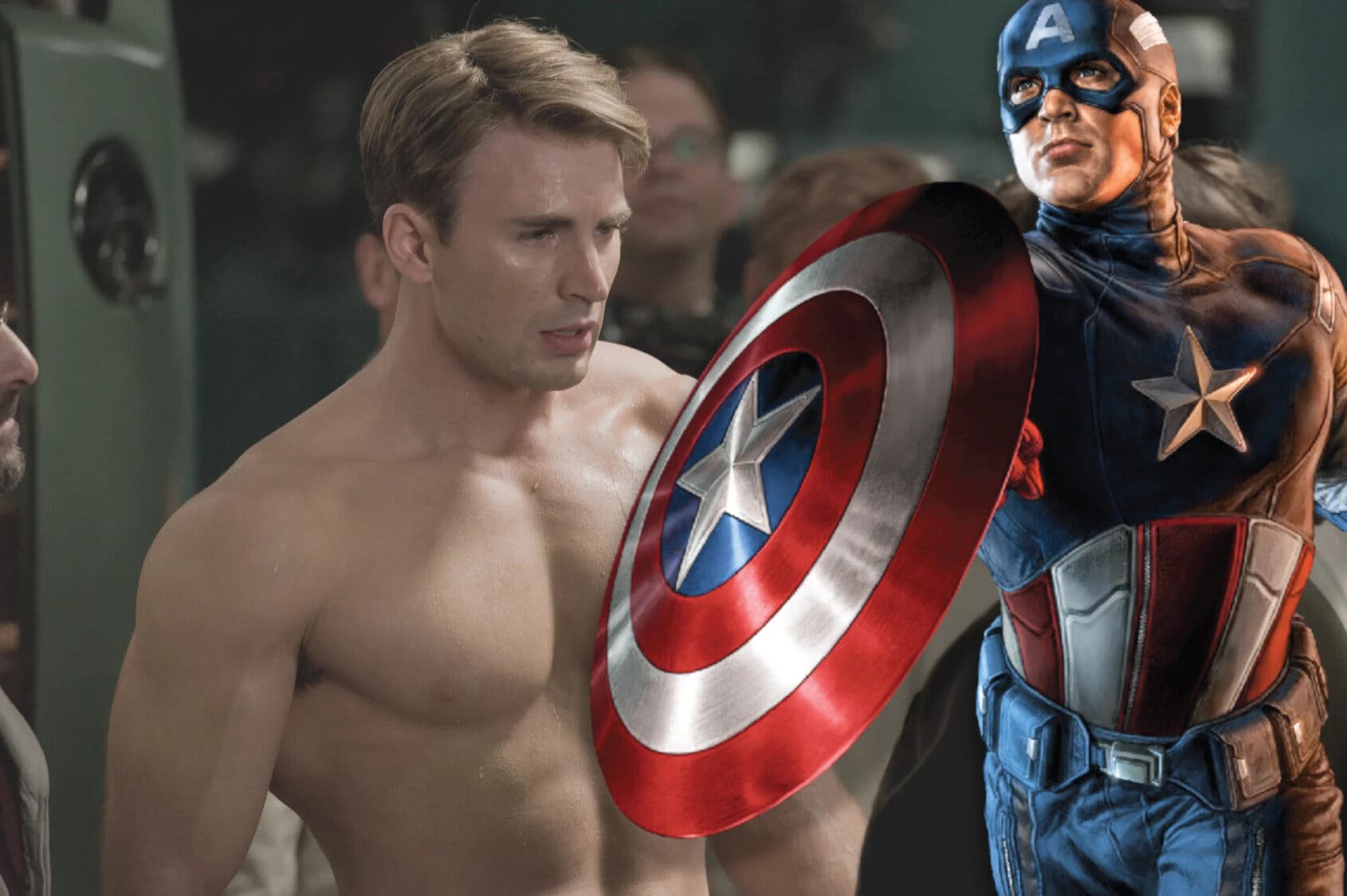 El cambio físico de Chris Evans en Capitán América (que no fue tal)