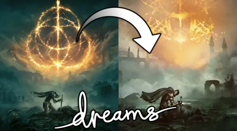 Imagen de Fan de Elden Ring recrea de forma espectacular su carátula en Dreams, ¡y con movimiento incluido!