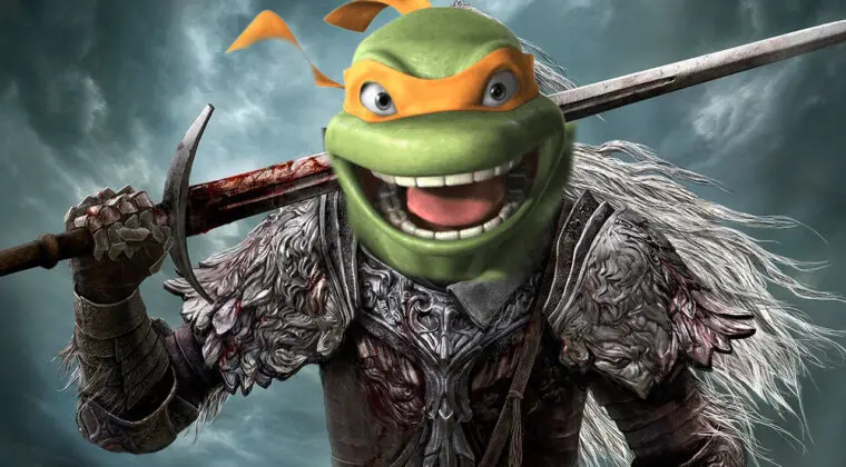 Imagen de Jugador de Elden Ring se ha creado una Tortuga Ninja como personaje a la perfección
