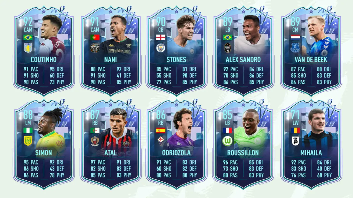 Cartas Fantasy FUT sin ninguna mejora FIFA 22 Ultimate Team