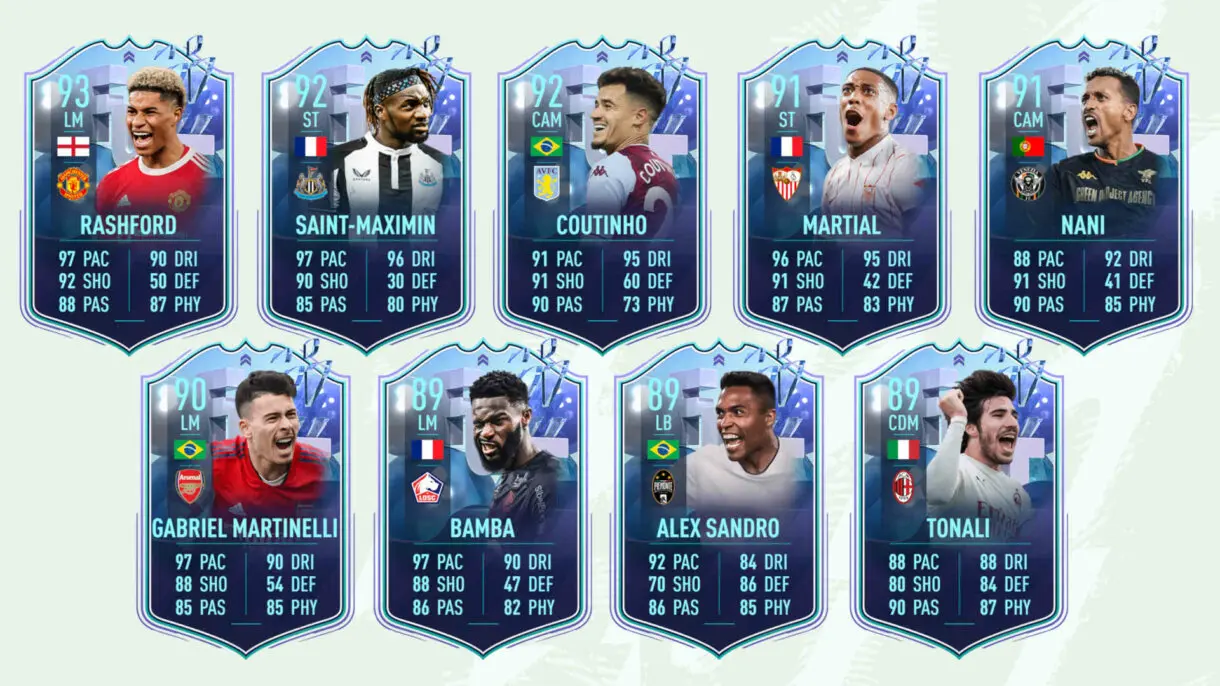 Mitad de cartas Fantasy FUT que no aseguraron upgrade y jugaron el partido FIFA 22 Ultimate Team